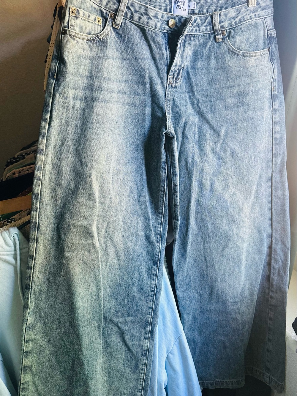 Princess Polly Relaxed Light Blue Washed Jeans